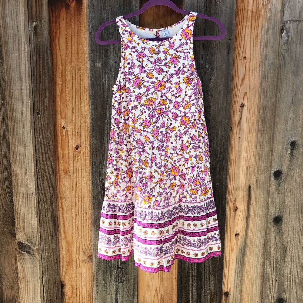 Old Navy pink and orange flower dress